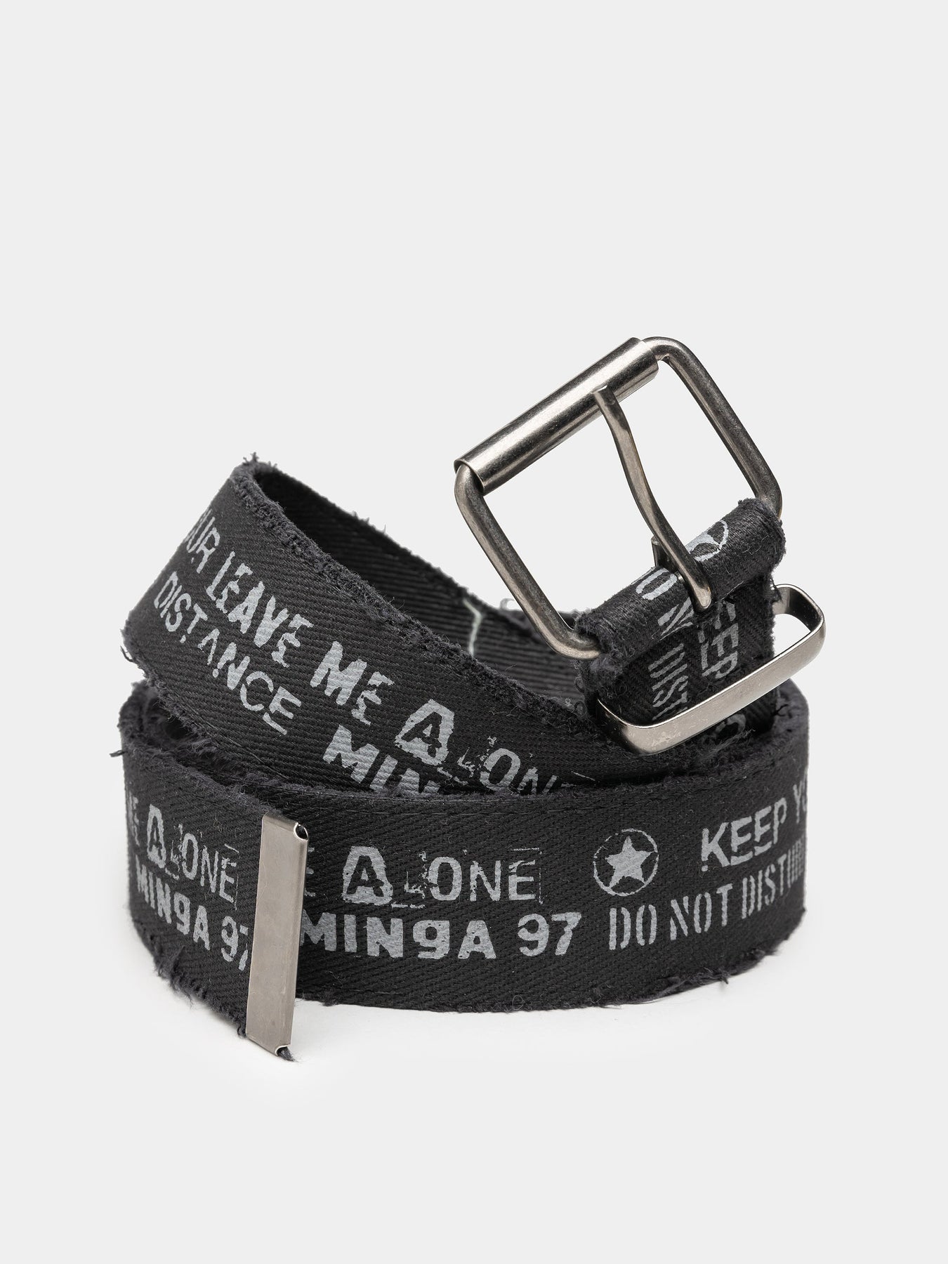 Minga London Do Not Disturb Canvas Belt Black*WOMEN Accessories