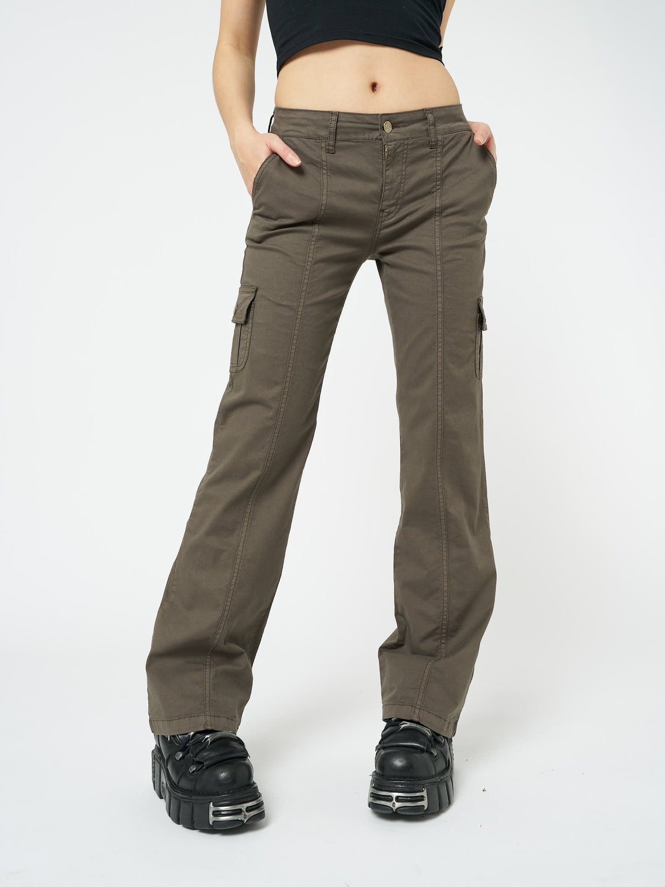 Minga London Eve Y2K Cargo Pants Brown*WOMEN Cargo