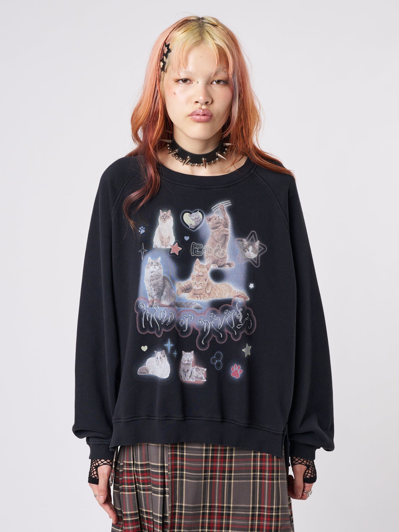 Minga London Meow or Never Kitty Sweatshirt *WOMEN Sweatshirts