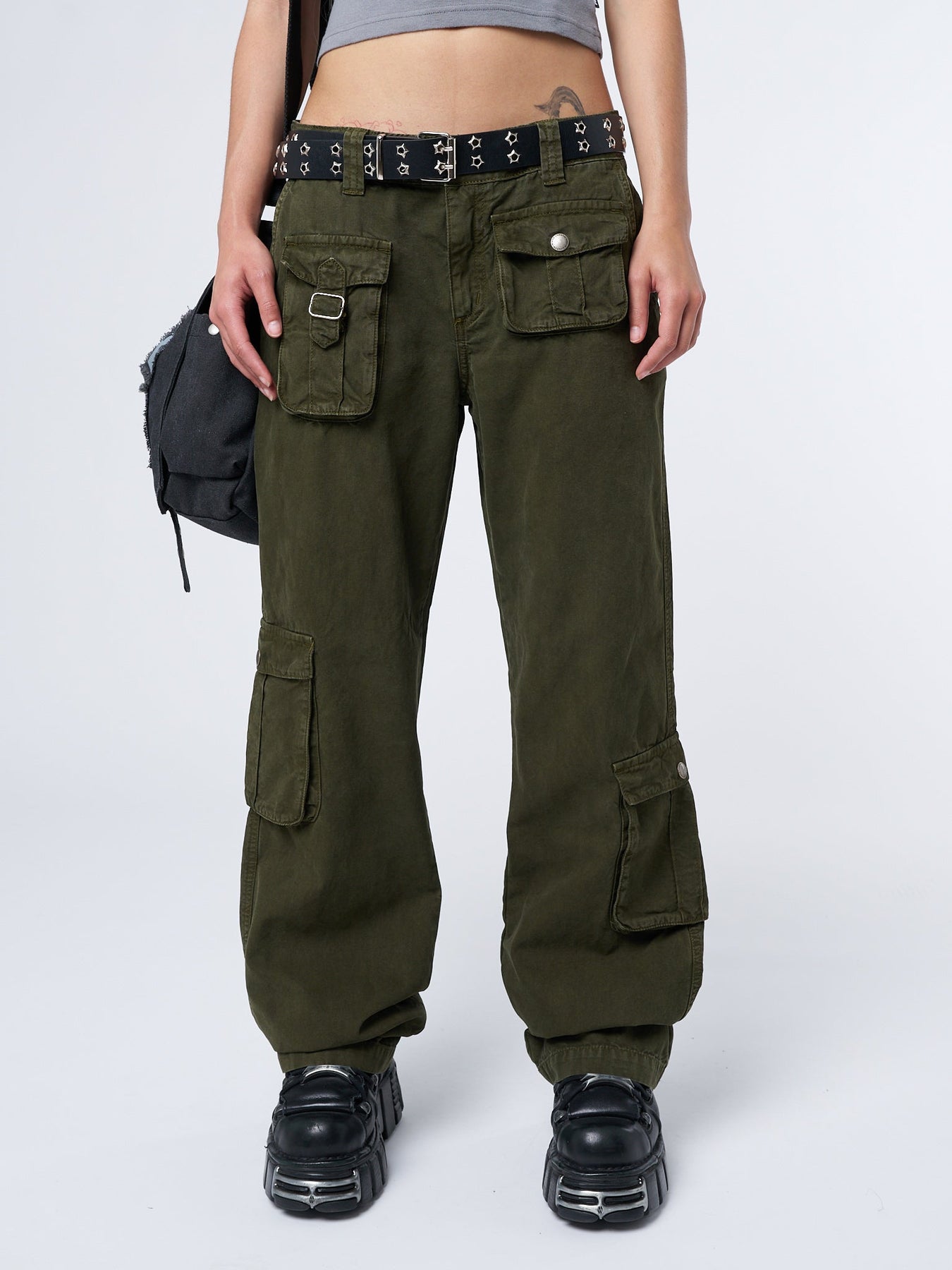 Minga London Trooper Multi Pocket Cargo Pants Green*WOMEN Cargo