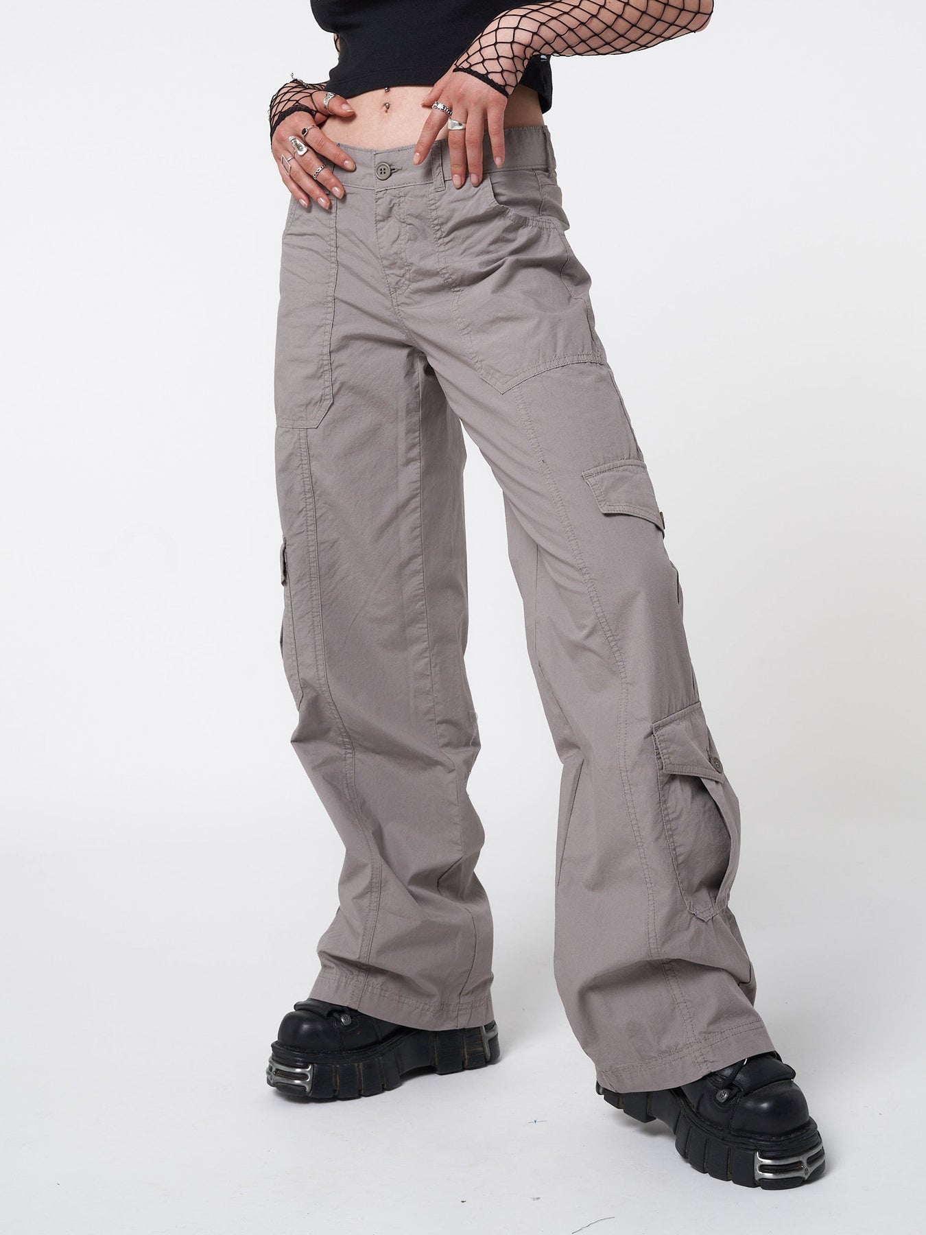 Minga London Cleo Y2k Cargo Pants Grey*WOMEN Cargo