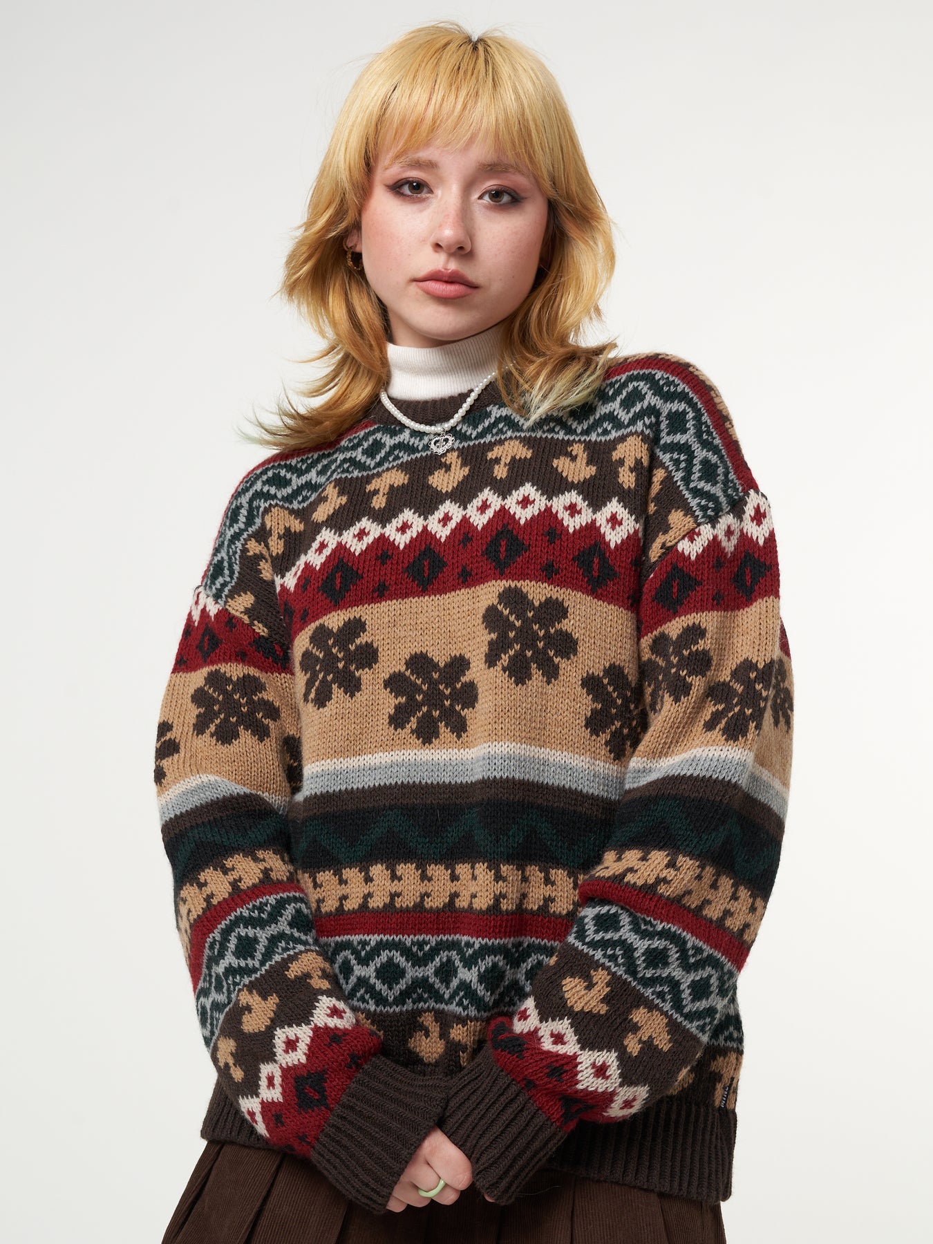 Minga London Granny Jacquard Knit Jumper *WOMEN Knitted Sweaters