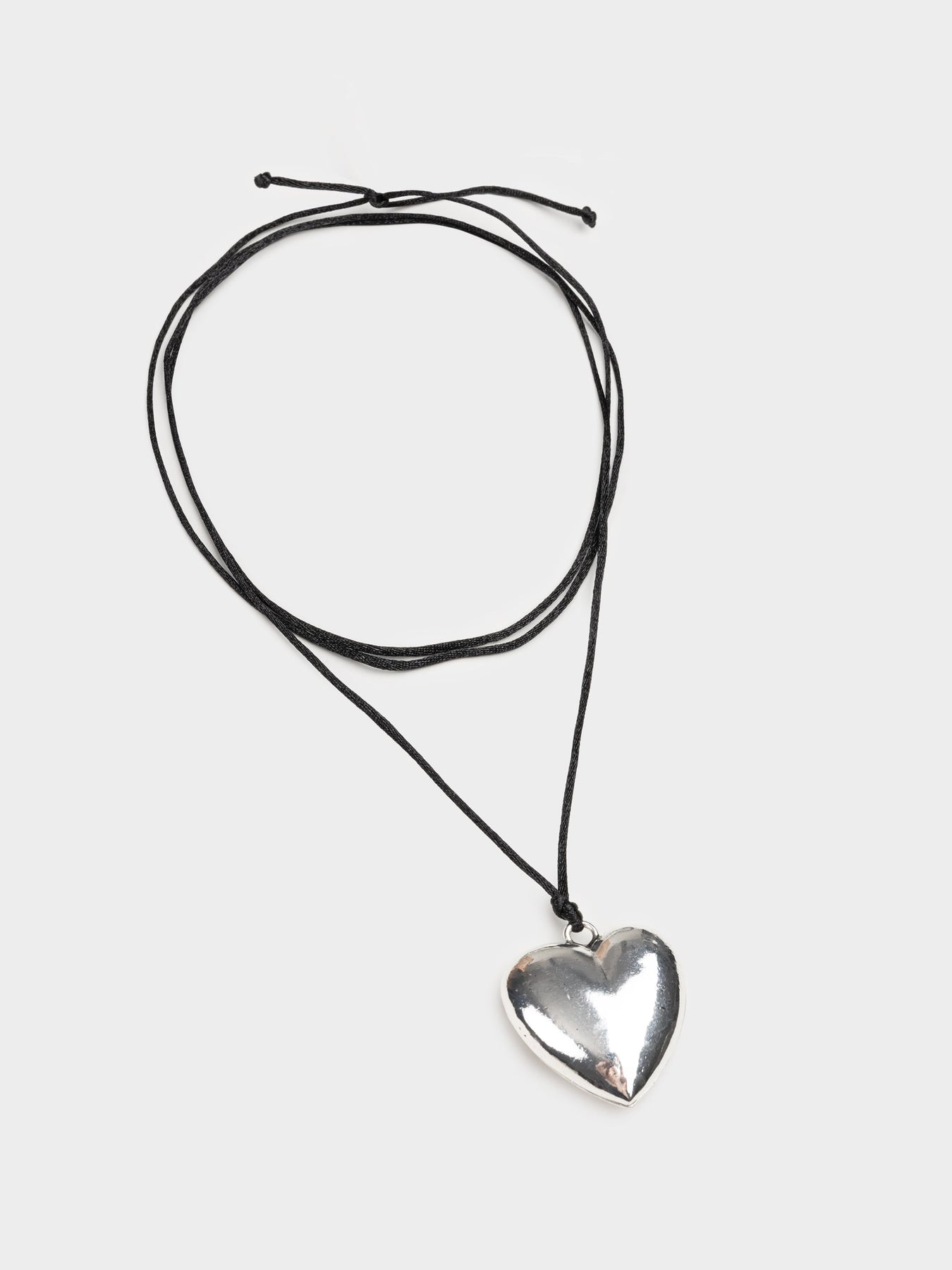 Minga London Chunky Heart Pendant Necklace Silver*WOMEN Accessories