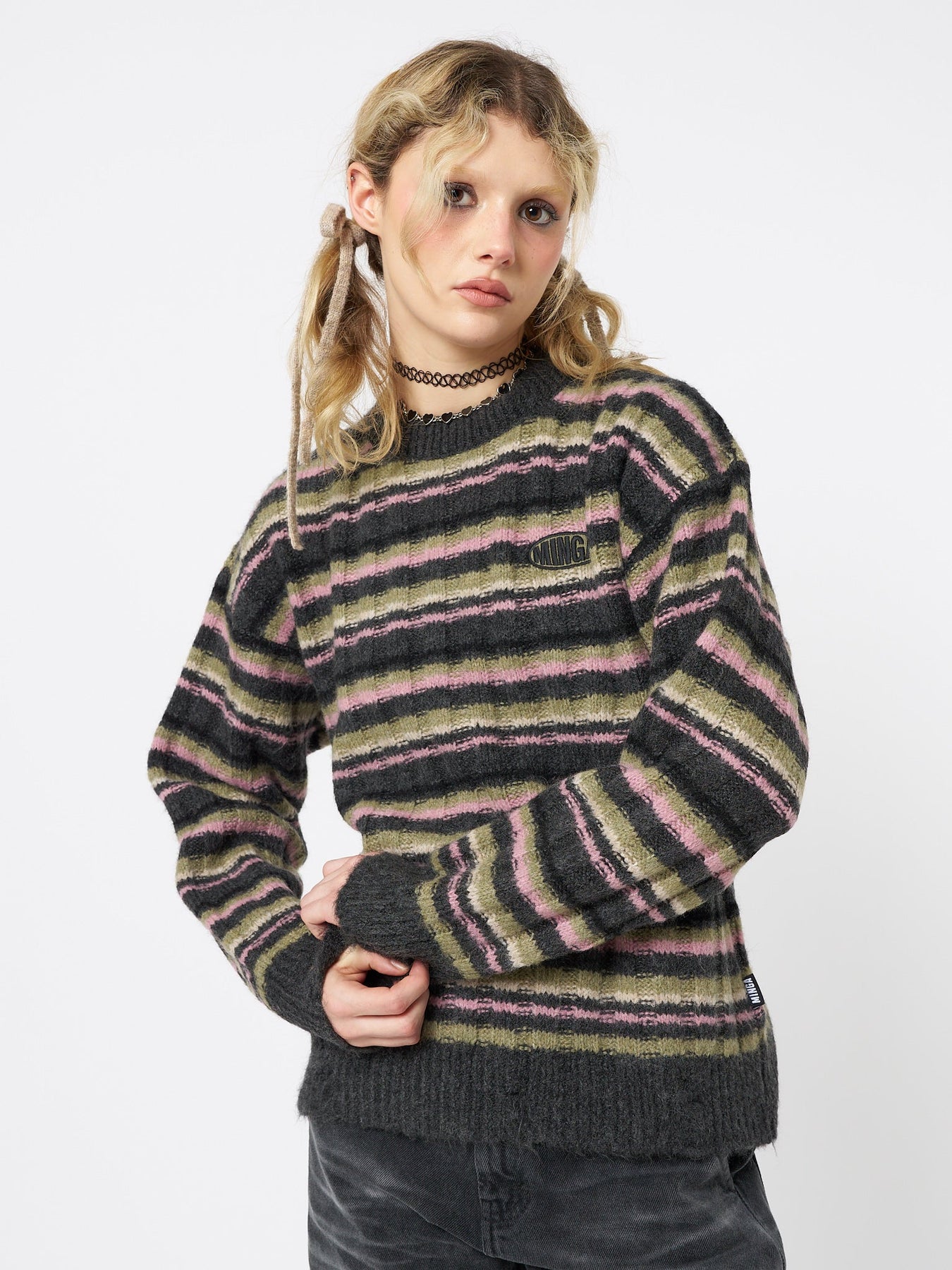 Minga London Evelyn Striped Knit Sweater Multi*WOMEN Knitted Sweaters