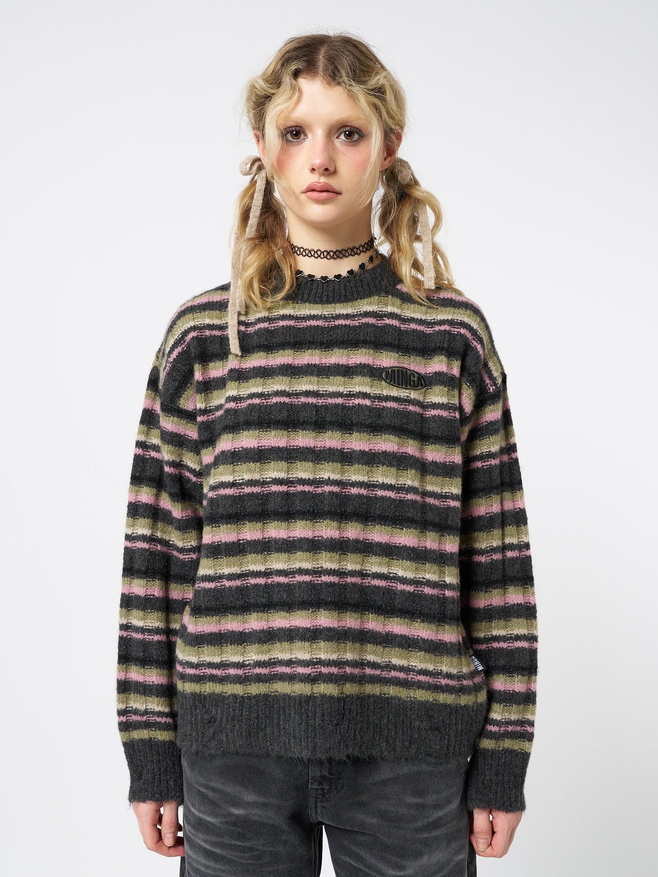 Minga London Evelyn Striped Knit Sweater Multi*WOMEN Knitted Sweaters