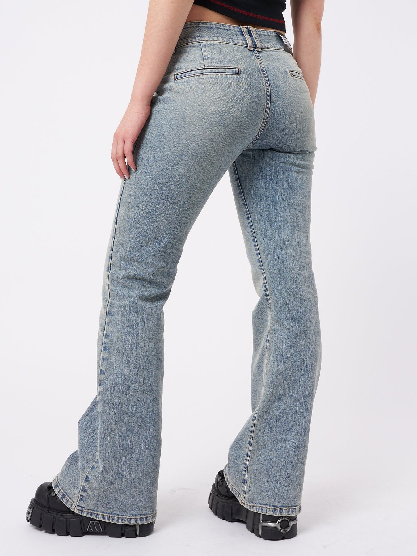 Minga London Mia Over Dye Front Pocket Flare Jeans *WOMEN Jeans