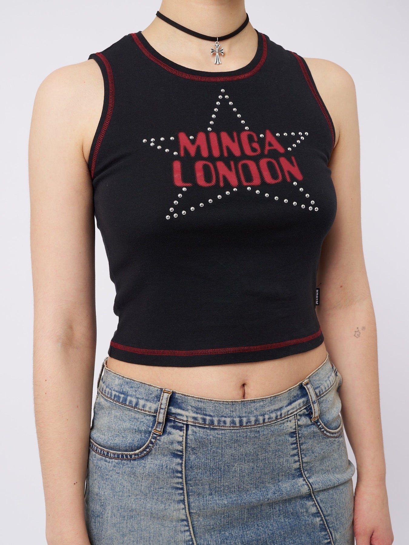 Minga London RockStar Girlfriend Vest Top *WOMEN Tank Tops