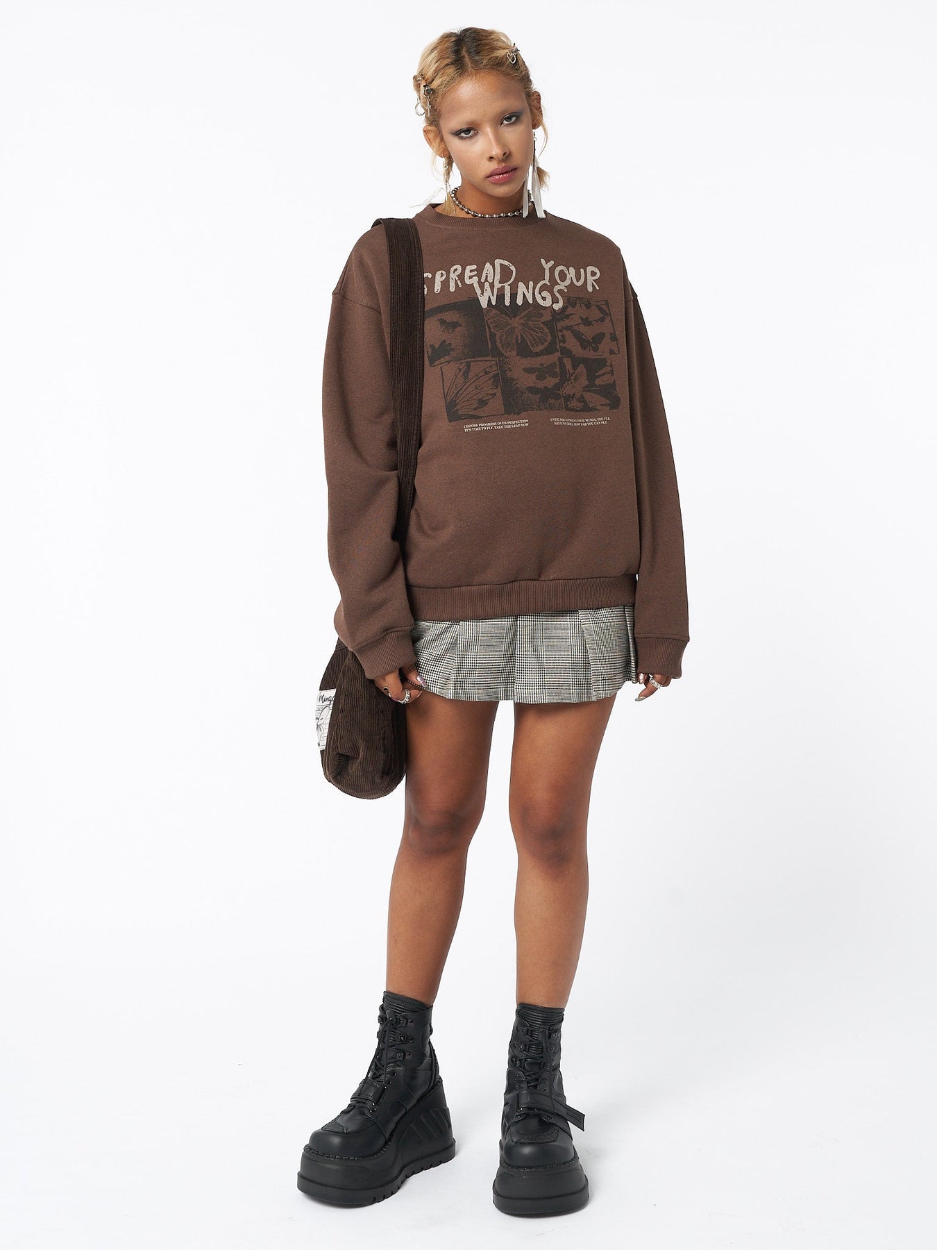 Minga London Spread Your Wings Brown Sweatshirt *WOMEN Sweatshirts